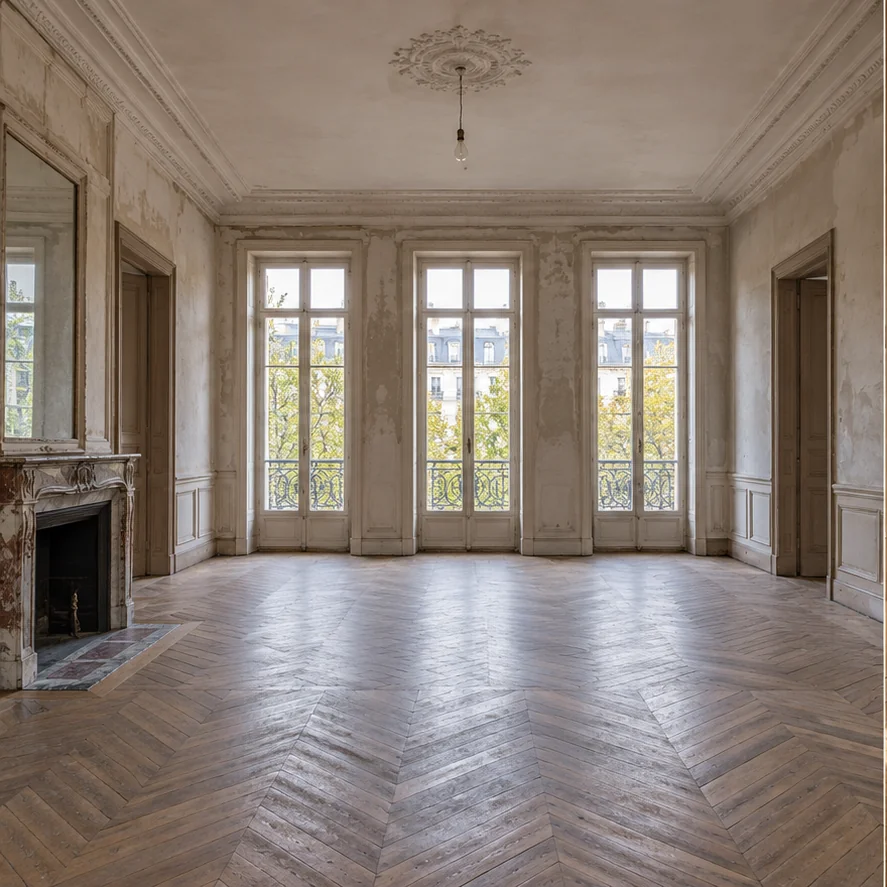 Le même salon avant rénovation