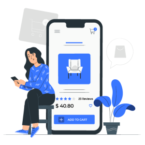 Illustration interface smartphone e commerce pour boutique en ligne par agence digitale à Tarbes et Lourdes