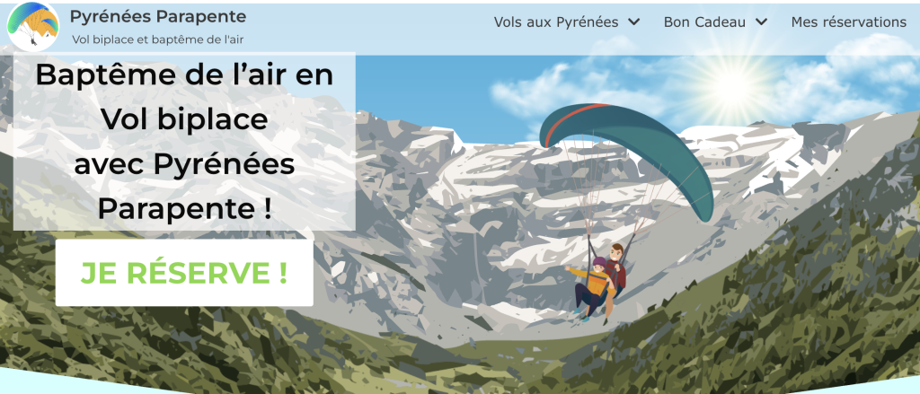 Site e-commerce Pyrénées Parapente réalisé par WEBPY